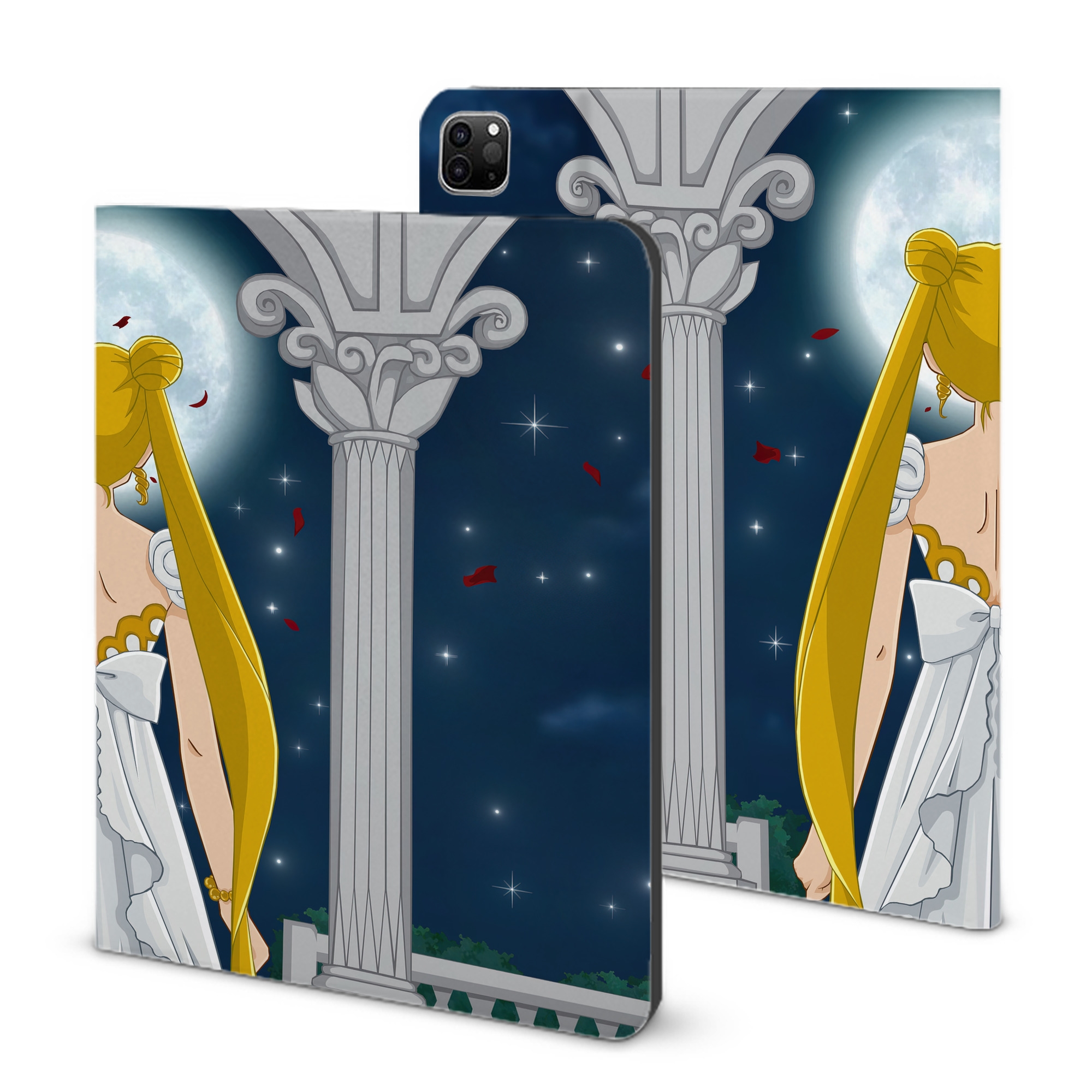 （画像用） 美少女戦士セーラームーン Sailor Moon IPad ケース ブック型 PUレザー TPU 耐衝撃 軽量 薄型 ペン収納なし 全面保護 IPad 各モデル対応